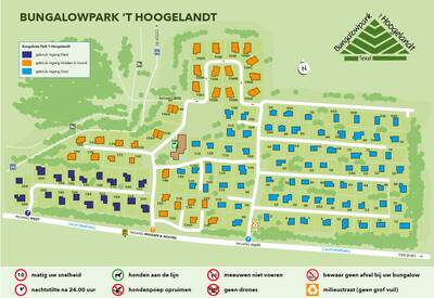Parkplan Bungalowpark ’t Hoogelandt