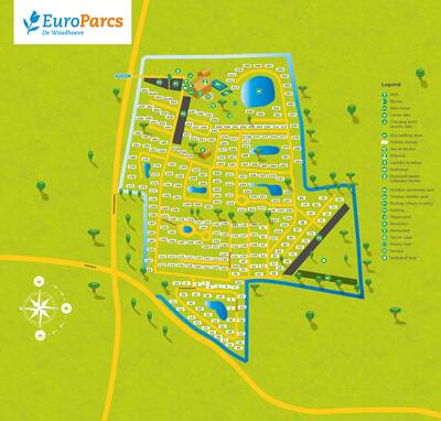 Parkplan Duinresorts Ferienpark de Woudhoeve