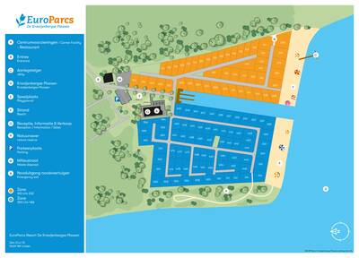 Parkplan EuroParcs De Kraaijenbergse Plassen