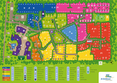 Parkplan Kampeerdorp de Zandstuve