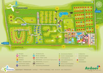 Parkplan / Lageplan Ferienpark 't Rheezerwold