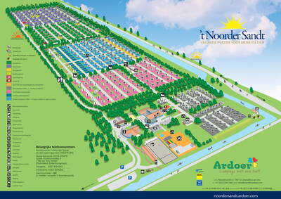 Parkplan Camping ’t Noorder Sandt