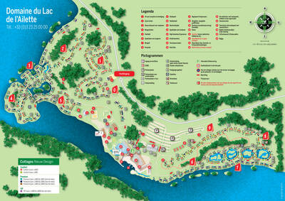 Parkplan centerparcs Le Lac d'Ailette