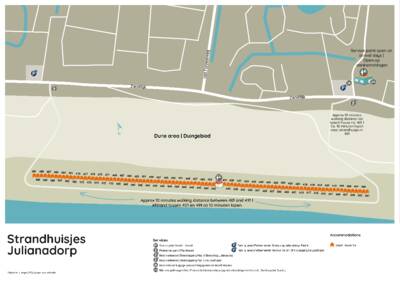 Plattegrond strandhuisjes Julianadorp