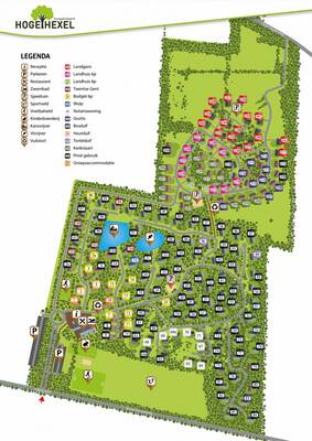 Parkplan vakantiepark Hoge Hexel