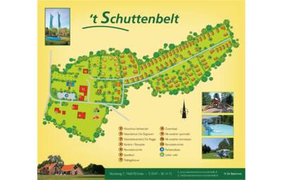 Parkplan / lageplan des Ferienzentrums 't Schuttenbelt