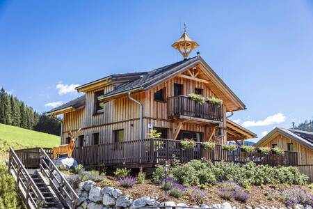Freistehendes Ferienhaus aus Holz im Alps Resorts Almdorf Hohentauern