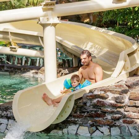 Eine der 4 Rutschen im Aqua Mundo von Center Parcs De Kempervennen