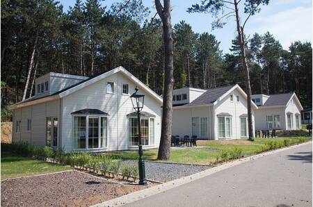 Freistehende Ferienhäuser an einer Allee im Ferienpark EuroParcs Brunssummerheide