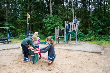 Kinder spielen auf dem Spielplatz des Ferienparks EuroParcs de Wiltzangh