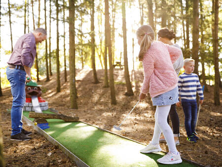 Golfen auf den Minigolfplätzen des Ferienparks Landal Dwergter Sand