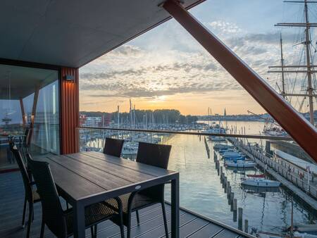 Blick vom Balkon einer Ferienwohnung im Ferienpark Landal Travemünde