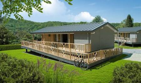 Chalet Typ „Pike“ auf dem kleinen Ferienpark Moulin de Hotton in den Ardennen