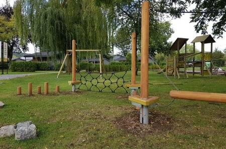 Spielplatz im Ferienpark Moulin de Hotton an der Ourthe in den Ardennen