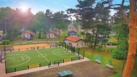 Das Fußball- und Basketballfeld des Ferienparks Park Molenheide