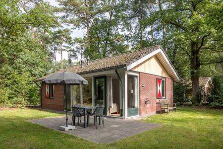Freistehendes Ferienhaus mit Gartenmöbeln im Garten im Ferienpark Roompot Bospark Lunsbergen