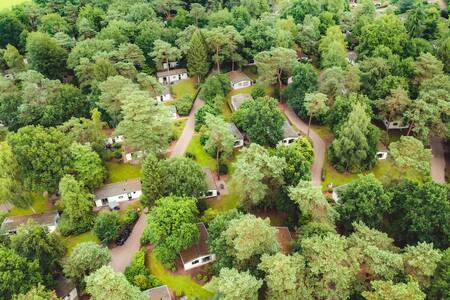 Luftbild von Ferienhäusern im Ferienpark Roompot Bospark de Schaapskooi