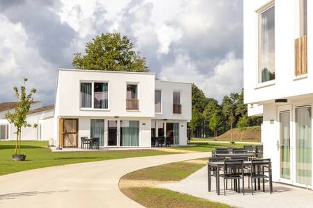 Terrasse eines Ferienhauses im Ferienpark Roompot Park Eksel