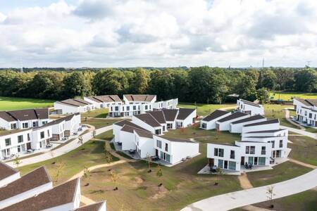 Luftaufnahme der Ferienhäuser im Ferienpark Roompot Park Eksel