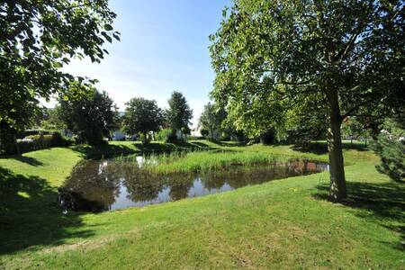 Ein Teich im Ferienpark Roompot Zeeland Village